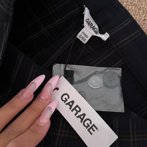 NWT Plaid Garage flare trousers - Picture 2 of 6